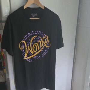 Wonka Black T-Shirt with Gold and Purple Logo